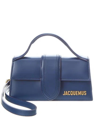 Shop Jacquemus Le Bambino Leather Shoulder Bag In Blue