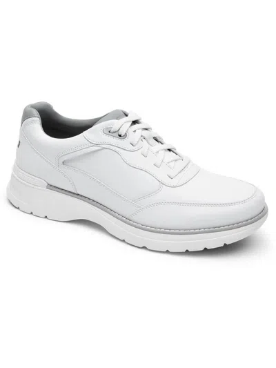 Shop Rockport Prowalker Next Ubal Mens Leather Lace-up Running & Training Shoes In White