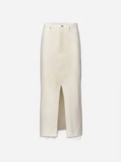 Shop Frame Women's Midaxi Skirt In Ecru In White