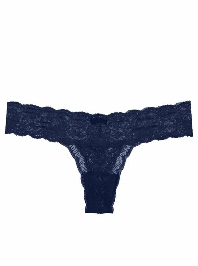 Cosabella Women's Never Say Never Cutie Thong Panty In Navy Blue In Blue