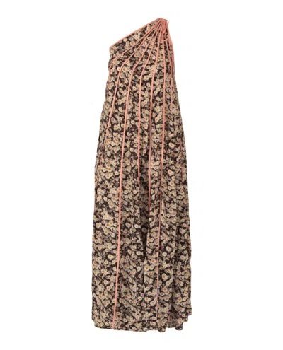 Shop Stella Mccartney Louisa Floral Maxi Dress In Brown