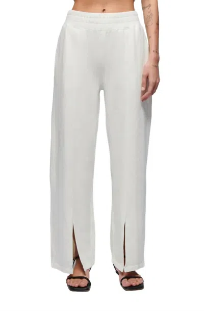 Shop Nation Ltd Lincoln Front Slit Pant In Porcelain In White