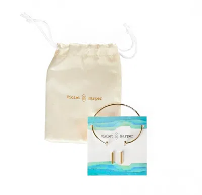 Violet Harper Bracelet & Earring Set In Gold In Gold