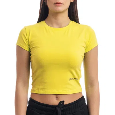 Shop Hinnominate Cotton Tops & Women's T-shirt In Yellow
