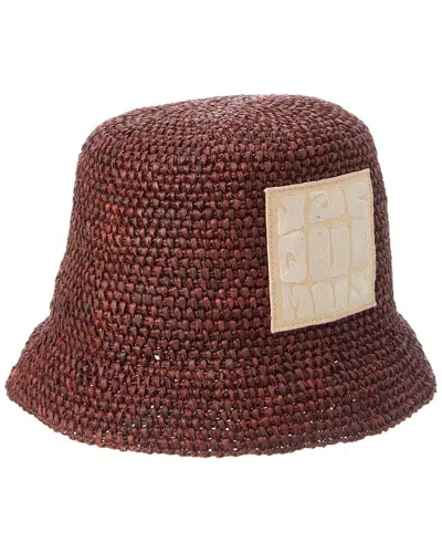 Shop Jacquemus Le Bob Ficiu Raffia Hat In Brown