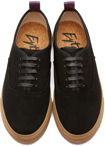 Shop Eytys Black Suede Mother Trainers