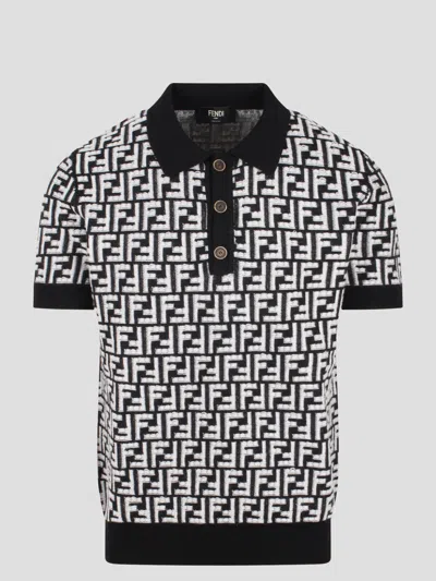 Shop Fendi Ff Wool Polo Shirt