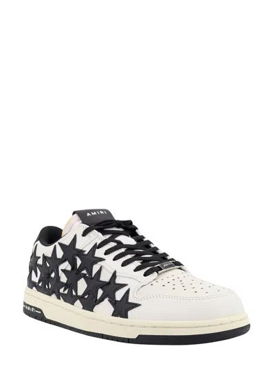 Shop Amiri Leather Sneakers With Stars Detail