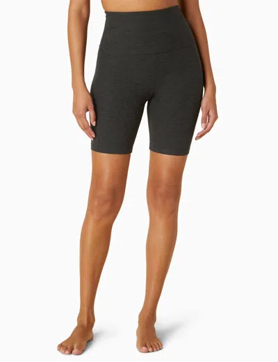Beyond Yoga Spacedye In The Mix High-waist Biker Shorts In Black