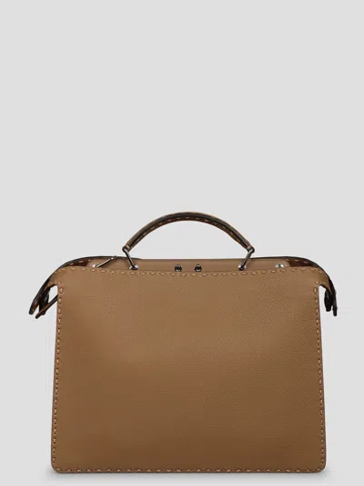 Shop Fendi Peekaboo Iseeu Medium Selleria Leather Bag