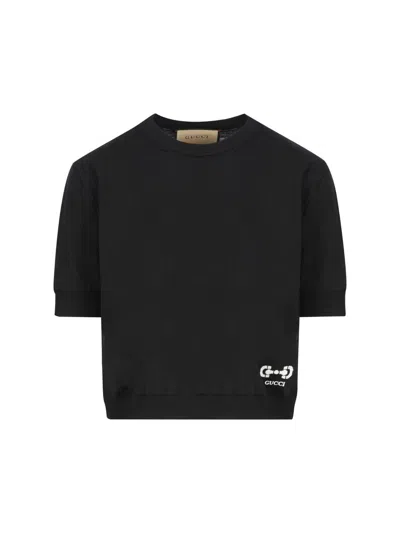 Shop Gucci Top In Black