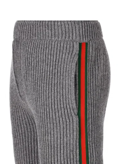 Shop Gucci Trousers In Gray