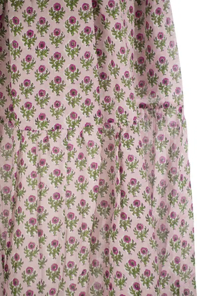 Shop Mc2 Saint Barth Cheyenne - Long Skirt In Cotton And Silk. In Pink