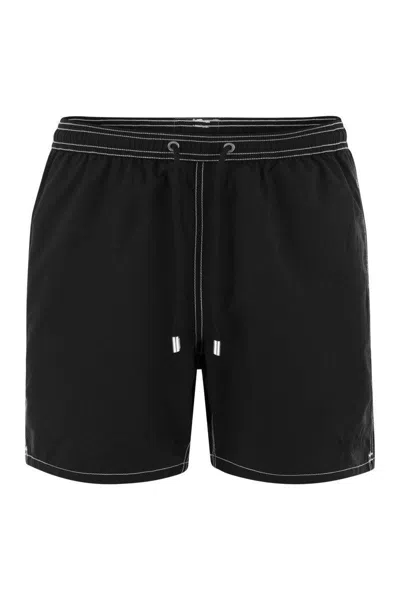 Shop Mc2 Saint Barth Patmos - Beach Shorts In Black