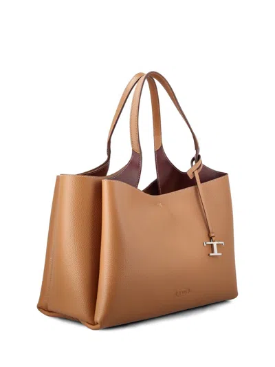 Shop Tod's Handbags In S410(kenia Sc)+r802(burgundy S