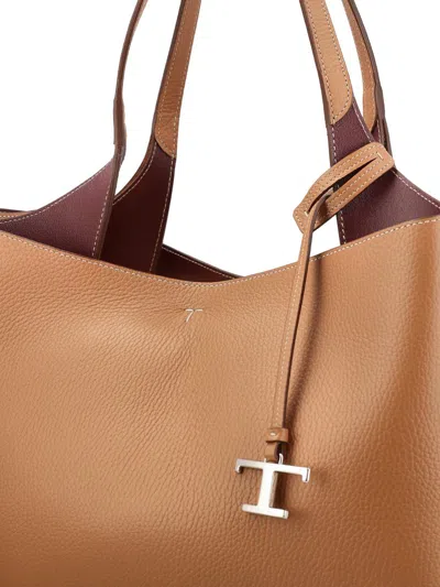 Shop Tod's Handbags In S410(kenia Sc)+r802(burgundy S