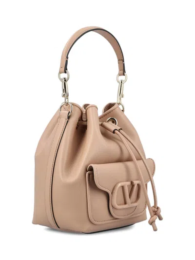 Shop Valentino Garavani Handbags In Cinnamon Roses