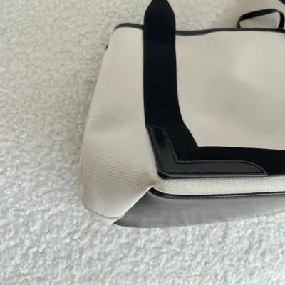 Pre-owned Balenciaga Navy Cabas Small Bag In Organic Cotton Canvas