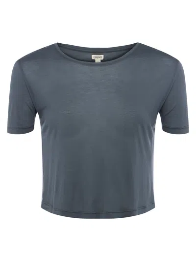 Shop L Agence Remy Jersey Tee In Charcoal