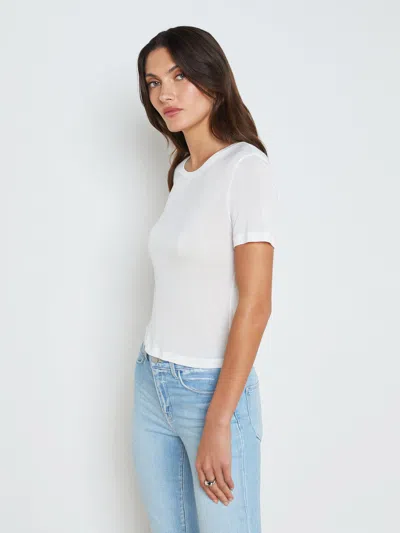 Shop L Agence Remy Jersey Tee In White