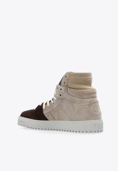 Shop Off-white 3.0 Off Court High-top Sneakers In Beige