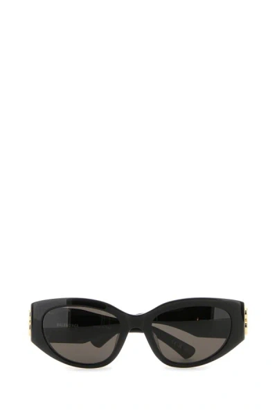 Shop Balenciaga Woman Black Acetate Sunglasses