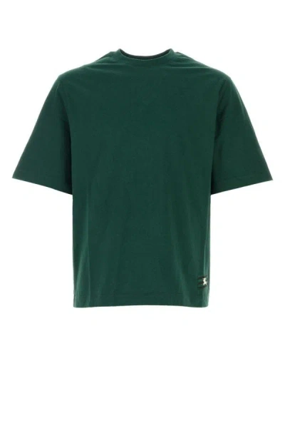 Shop Burberry Man T-shirt In Green