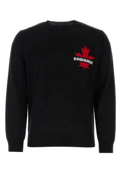 Shop Dsquared2 Dsquared Man Black Wool Sweater