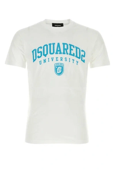 Shop Dsquared2 Dsquared Man White Cotton T-shirt
