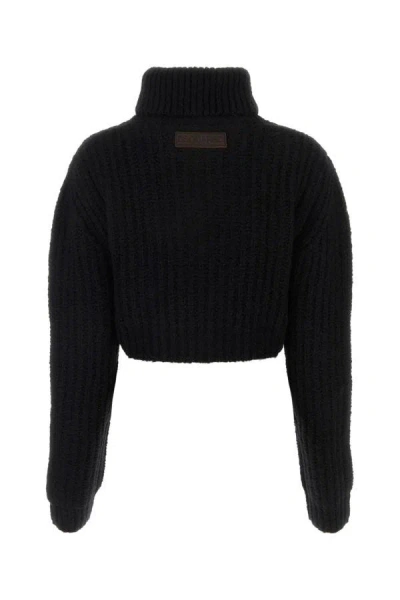 Shop Dsquared2 Dsquared Woman Black Wool Blend Sweater