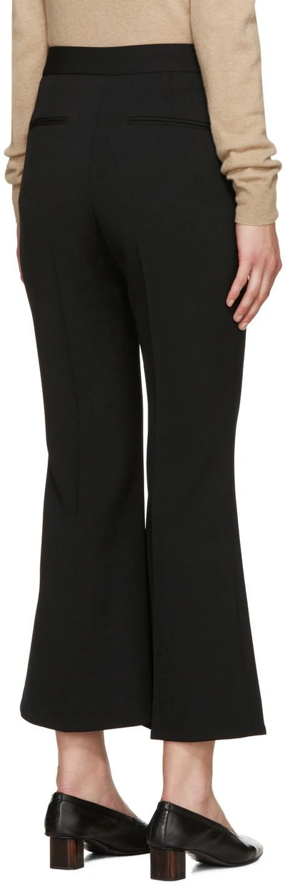 Shop Stella Mccartney Black Cropped Flared Trousers