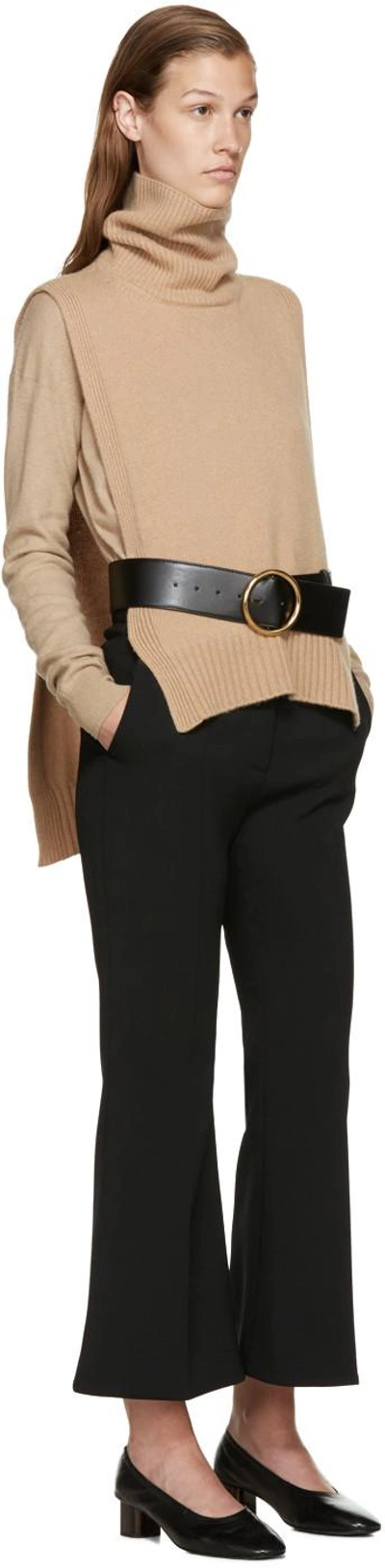 Shop Stella Mccartney Black Cropped Flared Trousers