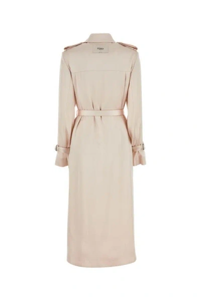 Shop Fendi Woman Trench In Pink