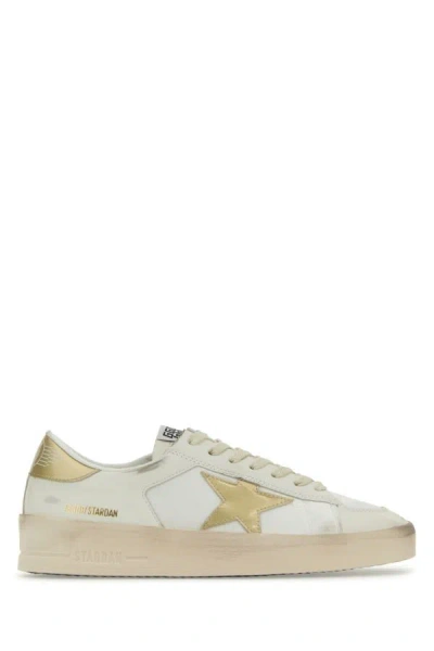 Shop Golden Goose Deluxe Brand Woman White Leather Stardan Sneakers