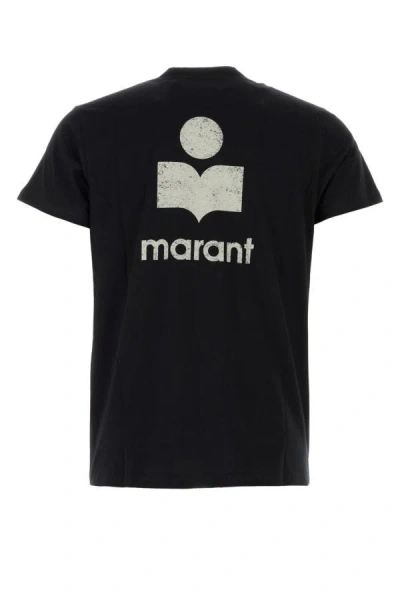 Shop Isabel Marant Man Black Cotton Zafferh T-shirt