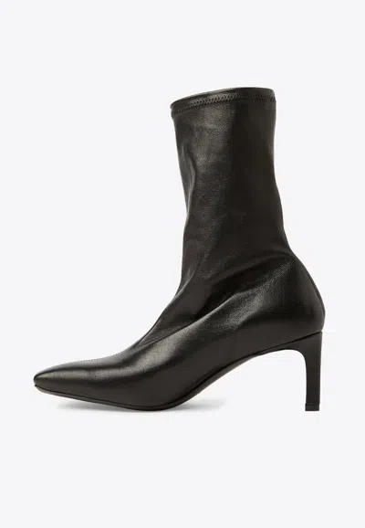 Shop Jil Sander 65 Leather Ankle Boots In Black