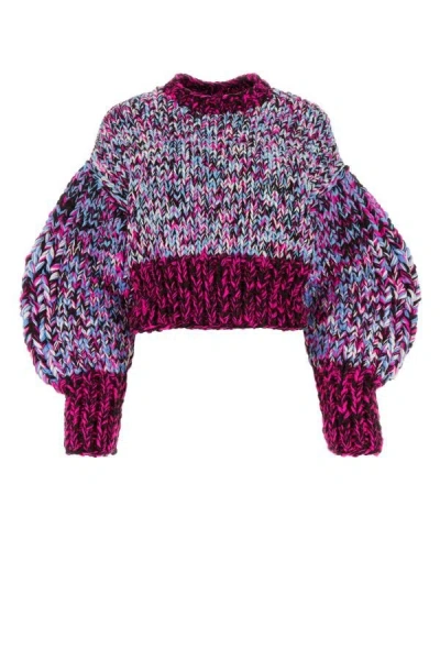 Shop Loewe Woman Multicolor Wool Sweater