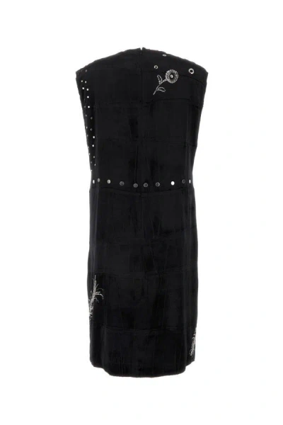 Shop Prada Woman Black Velvet Dress