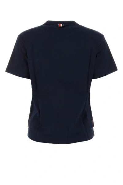 Thom Browne Cotton T-shirt In Blue