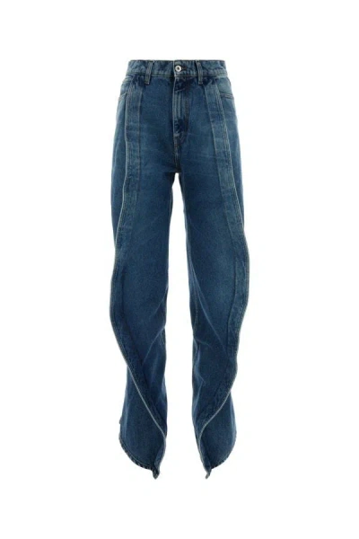 Shop Y/project Y Project Woman Denim Jeans In Blue