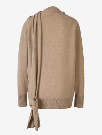 Shop Stella Mccartney Cashmere Neck Sweater In Camel