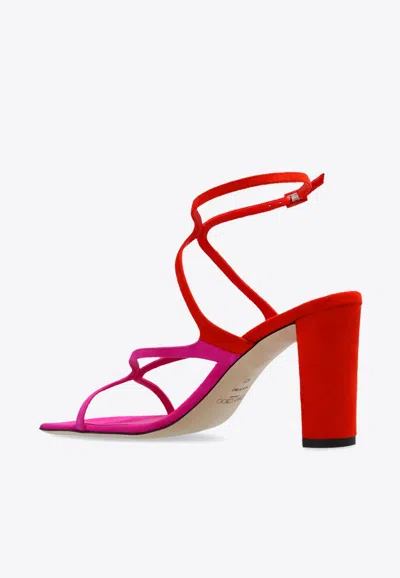 Shop Jimmy Choo Azie 85 Suede Sandals In Pink