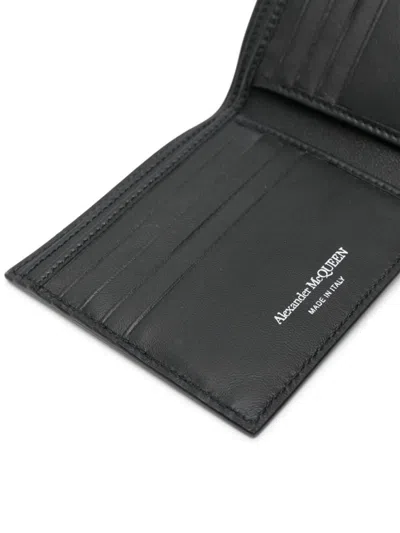 Shop Alexander Mcqueen Wallets In Black/khaki