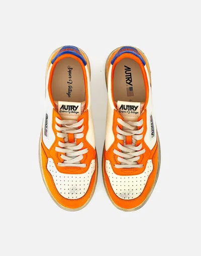 Shop Autry Sneakers In White-orange-blue