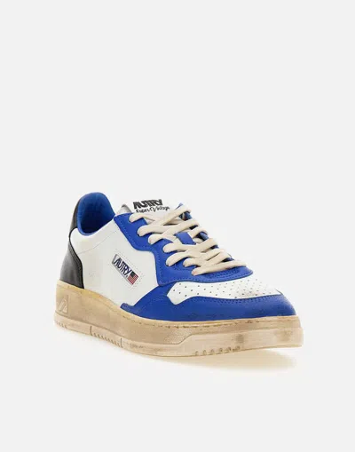 Shop Autry Sneakers In White-blue-black