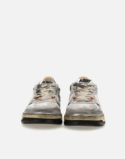 Shop Autry Sneakers In Silver-white