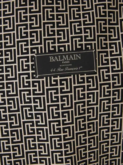 Shop Balmain Monogram Cotton T-shirt In Logo Patch On The Front
