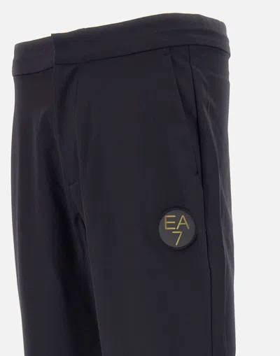 Shop Ea7 Emporio Armani Trousers In Black