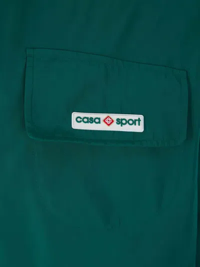 Shop Casablanca Logo Technical Jacket In Dark Green