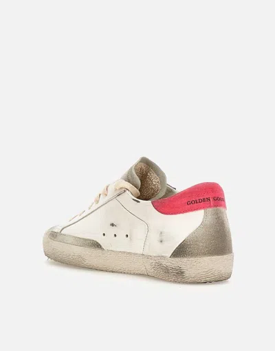 Shop Golden Goose Sneakers In White-silver-fluo